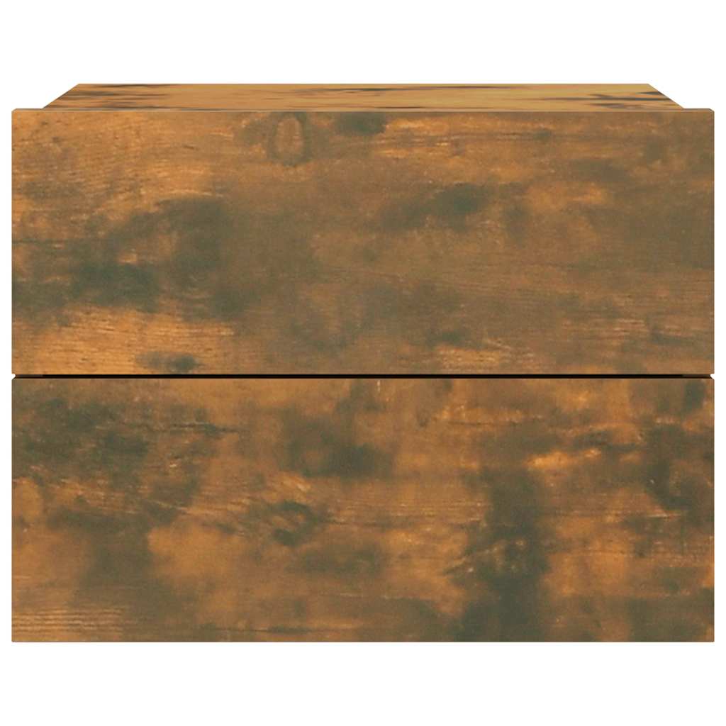 Bedside table smoked oak 40x30x30 cm wood material