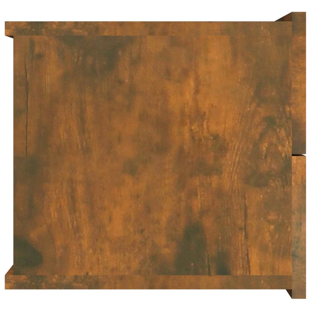 Bedside table smoked oak 40x30x30 cm wood material