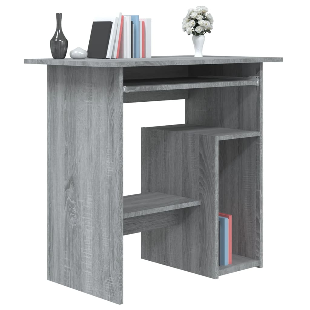 Desk Gray Sonoma 80x45x74 cm Wood Material