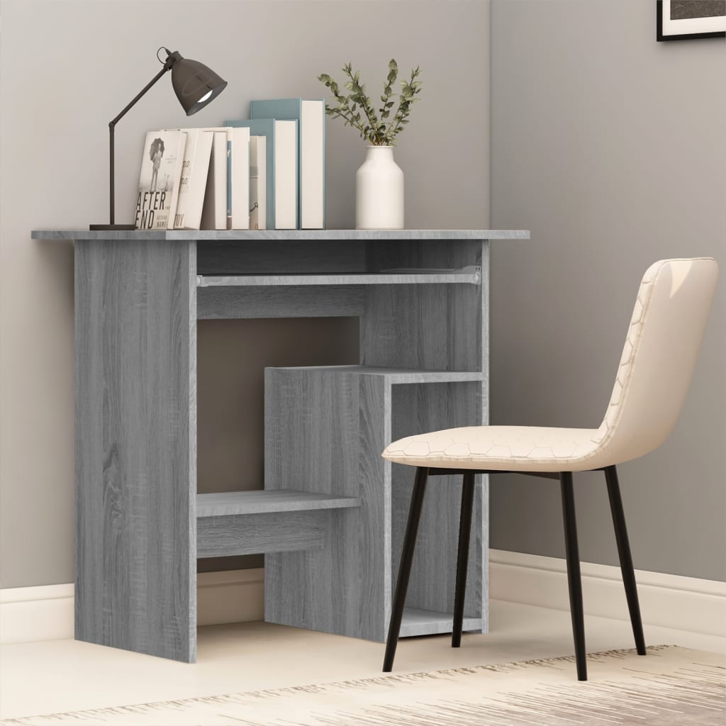 Desk Gray Sonoma 80x45x74 cm Wood Material