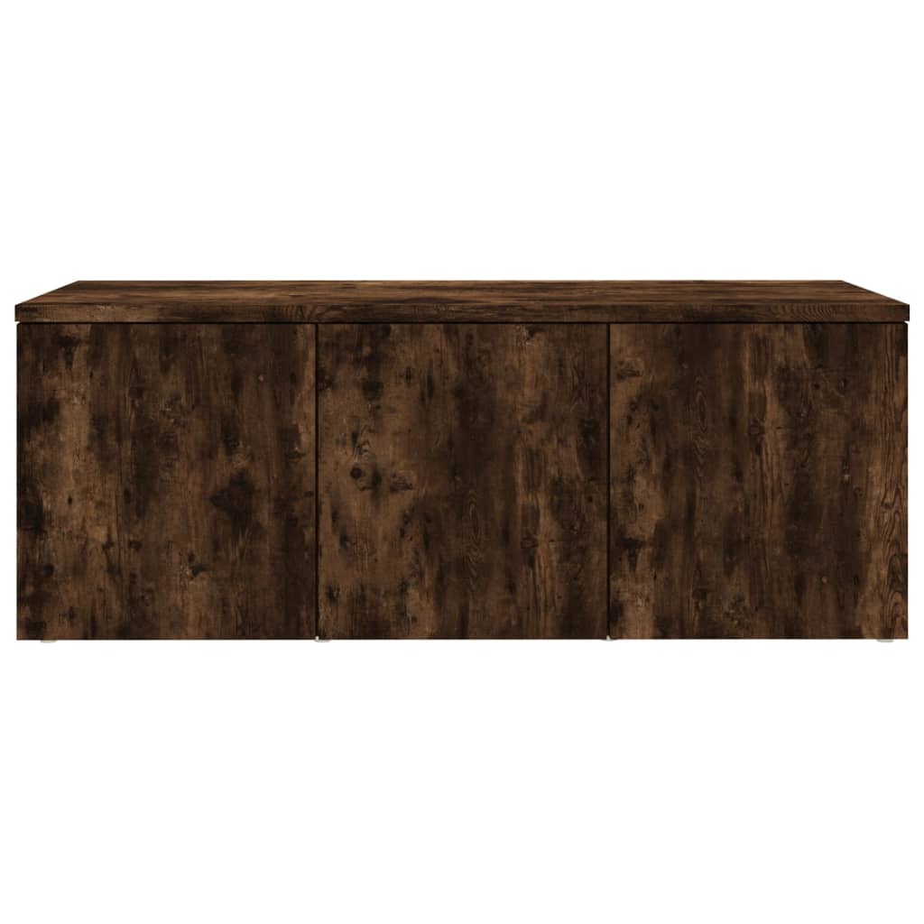 Meuble TV chêne fumé 80x34x30 cm matériau bois