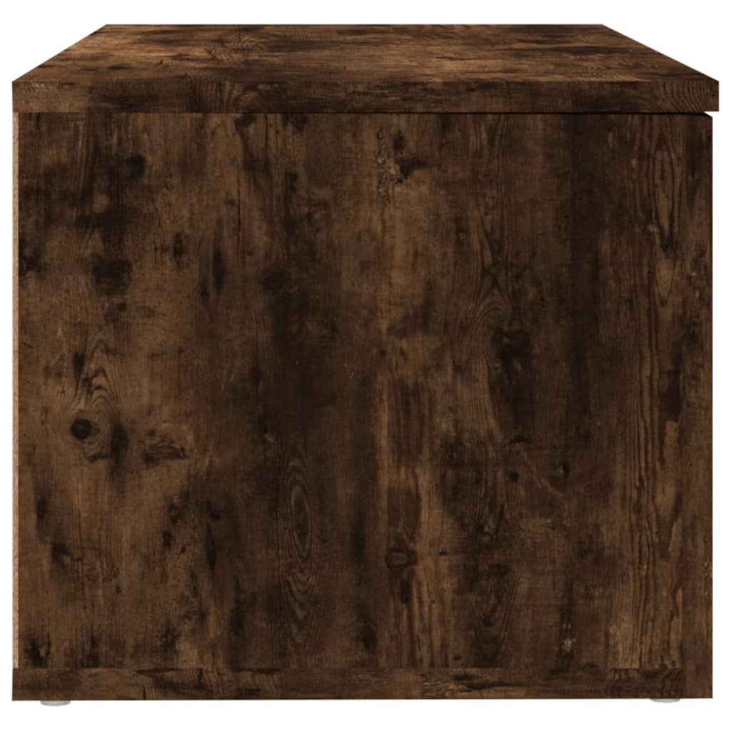 Meuble TV chêne fumé 80x34x30 cm matériau bois