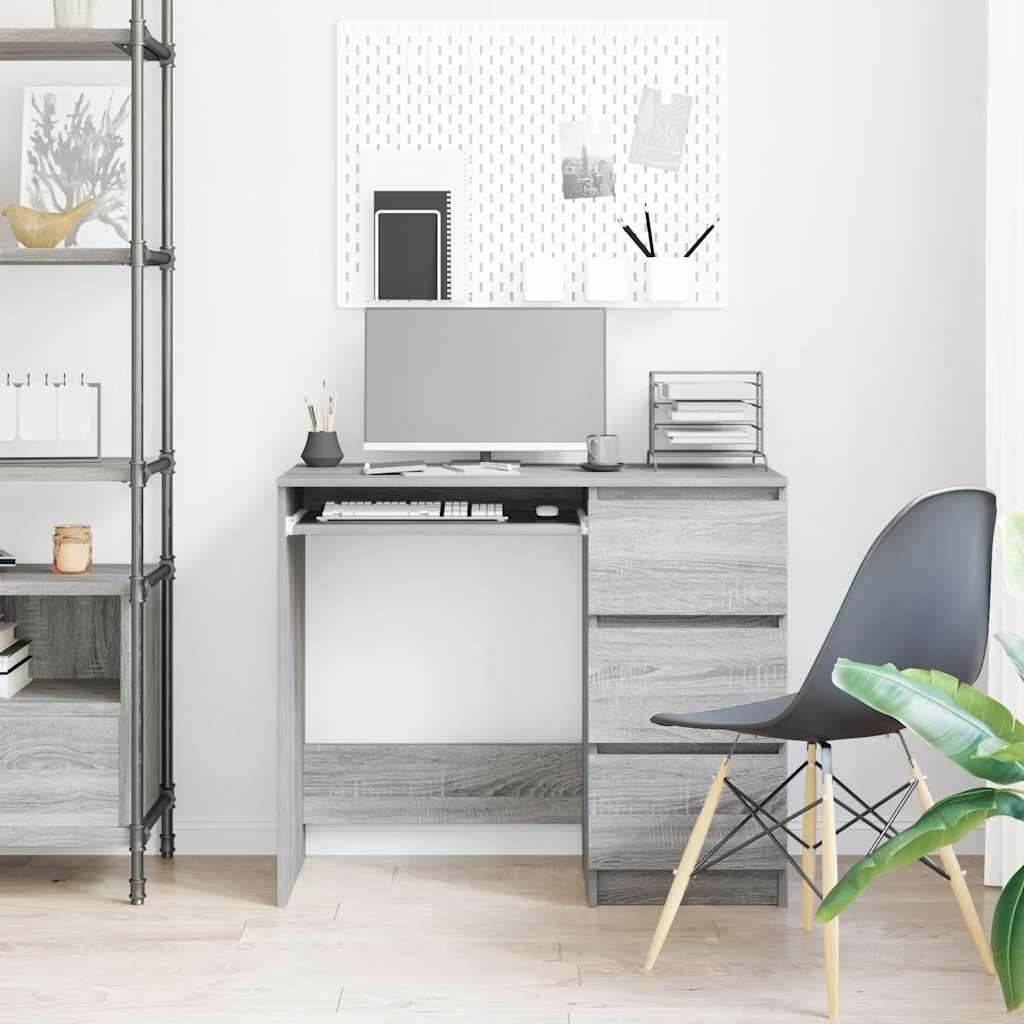 Desk Grey Sonoma 90x45x76 cm wood material