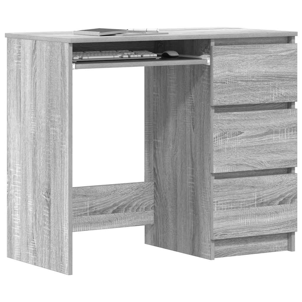 Desk Grey Sonoma 90x45x76 cm wood material
