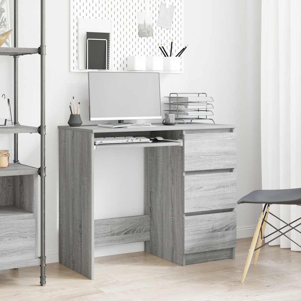 Desk Grey Sonoma 90x45x76 cm wood material
