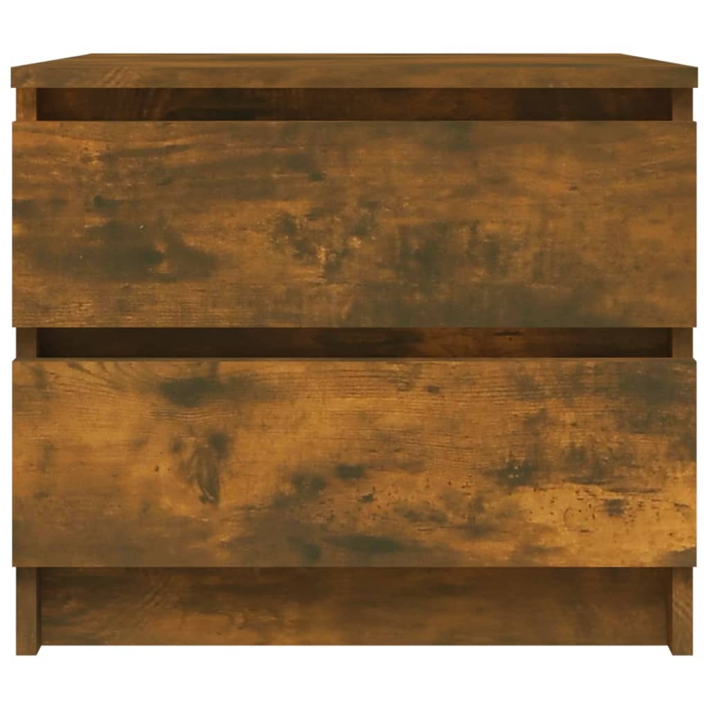 Tables de chevet 2 pcs. chêne fumé 50x39x43,5 cm matériau bois