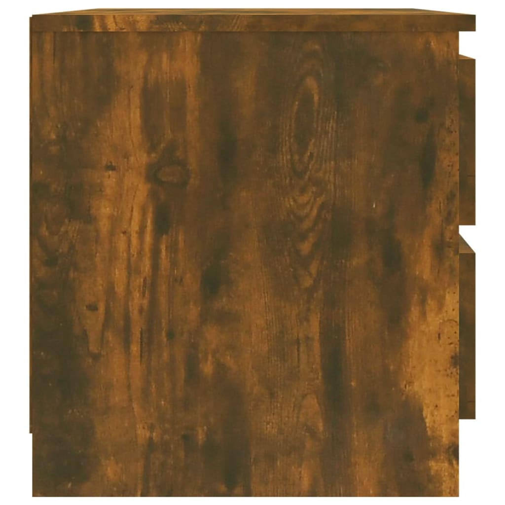 Tables de chevet 2 pcs. chêne fumé 50x39x43,5 cm matériau bois