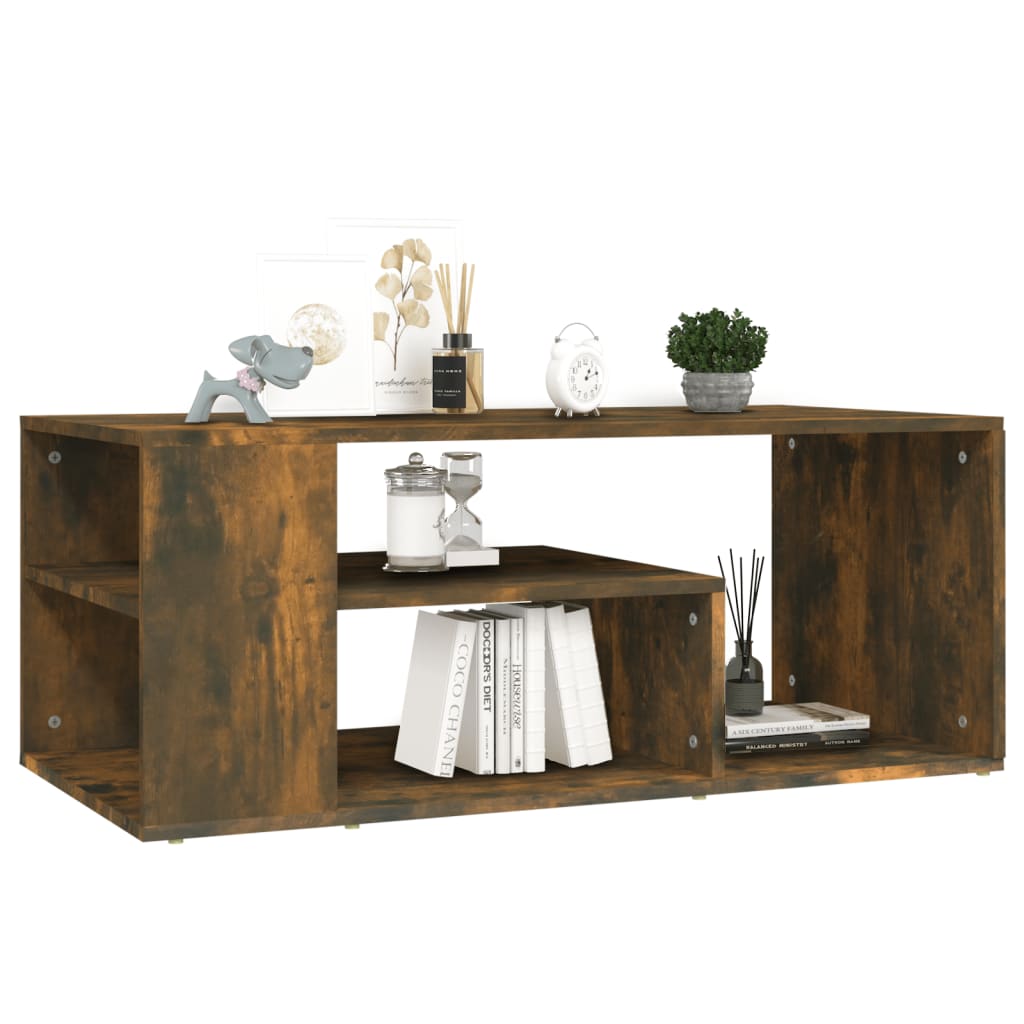 Coffee table smoked oak 100x50x40 cm wood material