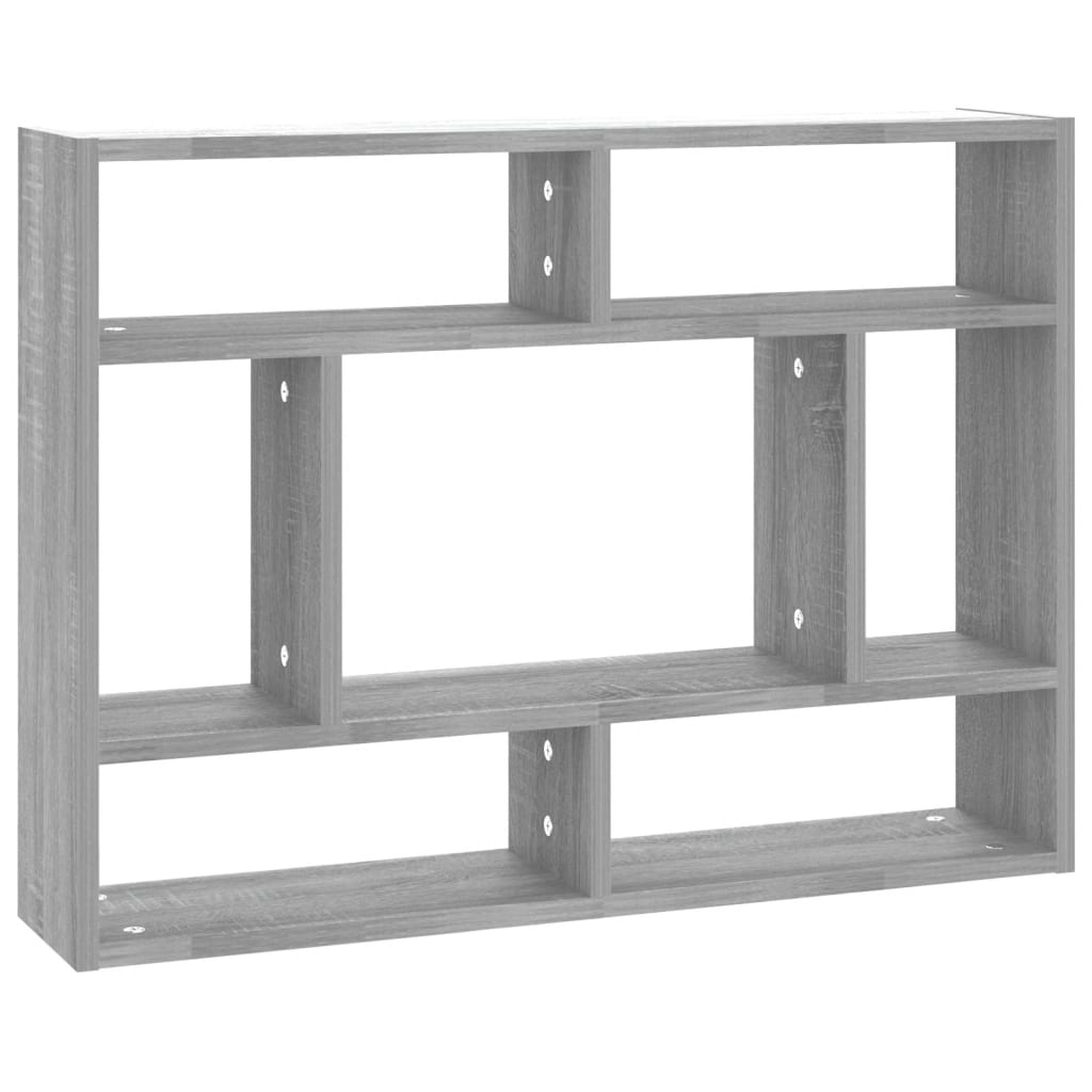 Wall shelf gray Sonoma 75x16x55 cm wood material