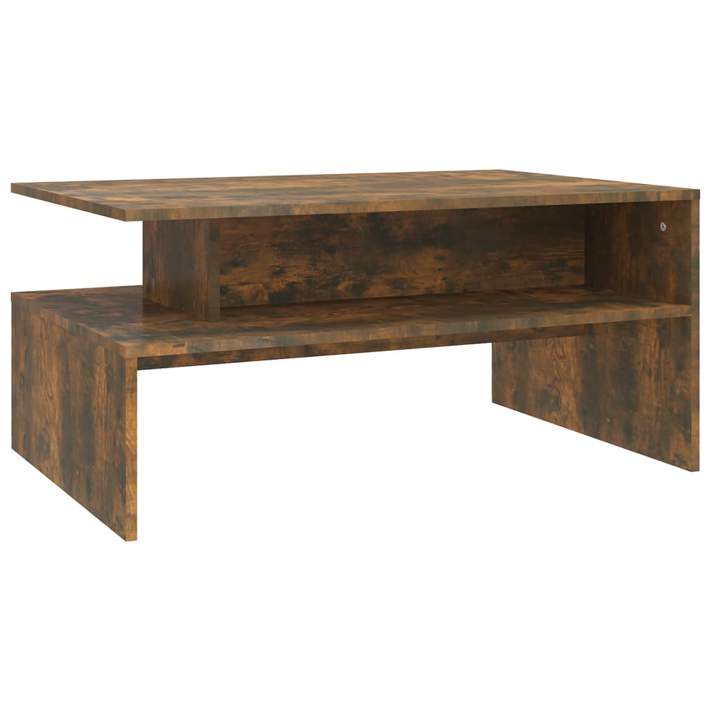 Coffee table smoked oak 90x60x42.5 cm wood material