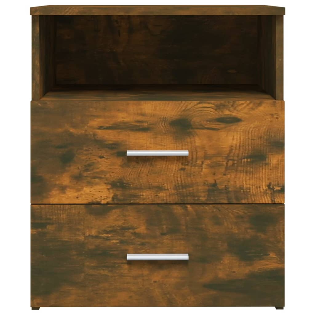 Tables de chevet 2 pcs. chêne fumé 50x32x60 cm