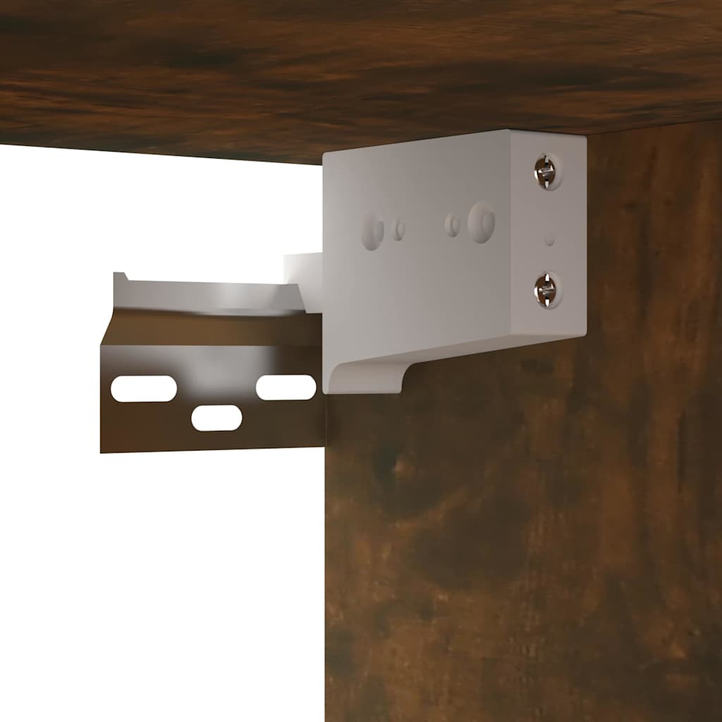 Meubles TV muraux 2 pièces chêne fumé 60x30x30 cm