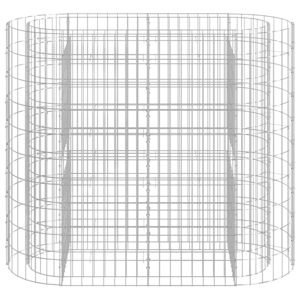 Jardinière surélevée en gabion en fer galvanisé 120x50x100 cm