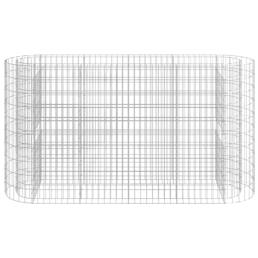 Gabionen-Hochbeet Verzinktes Eisen 190x50x100 cm