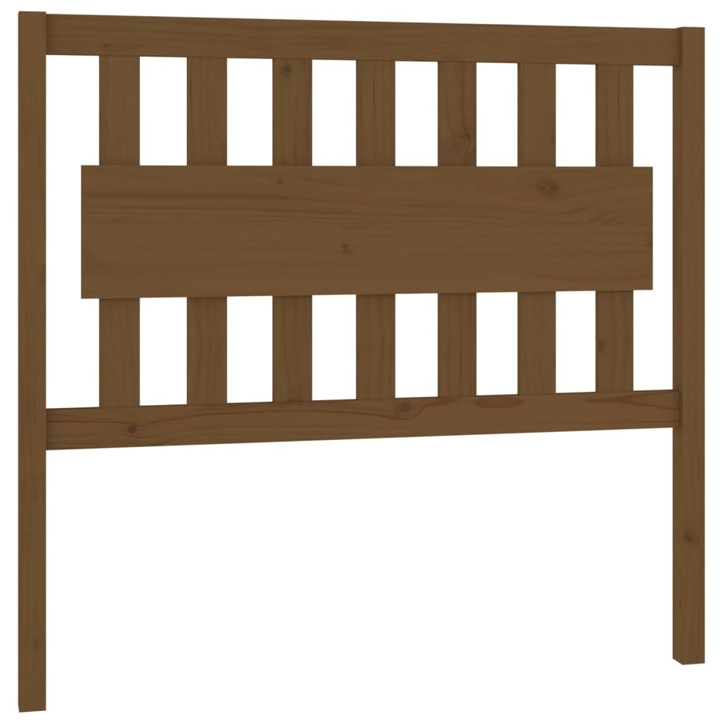Bed headboard honey brown 105.5x4x100 cm solid pine wood
