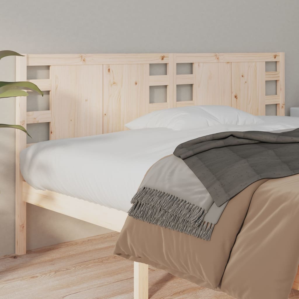 Bed headboard 141x4x100 cm solid pine wood