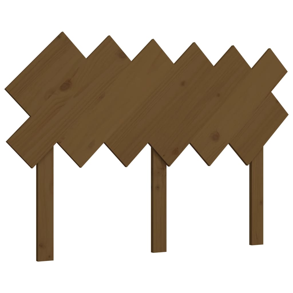 Bed headboard honey brown 122.5x3x80.5 cm solid pine wood