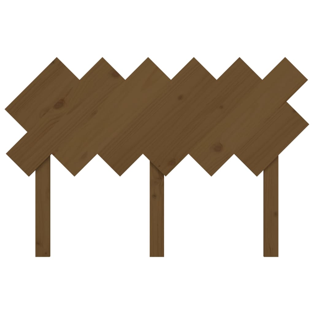 Bed headboard honey brown 122.5x3x80.5 cm solid pine wood