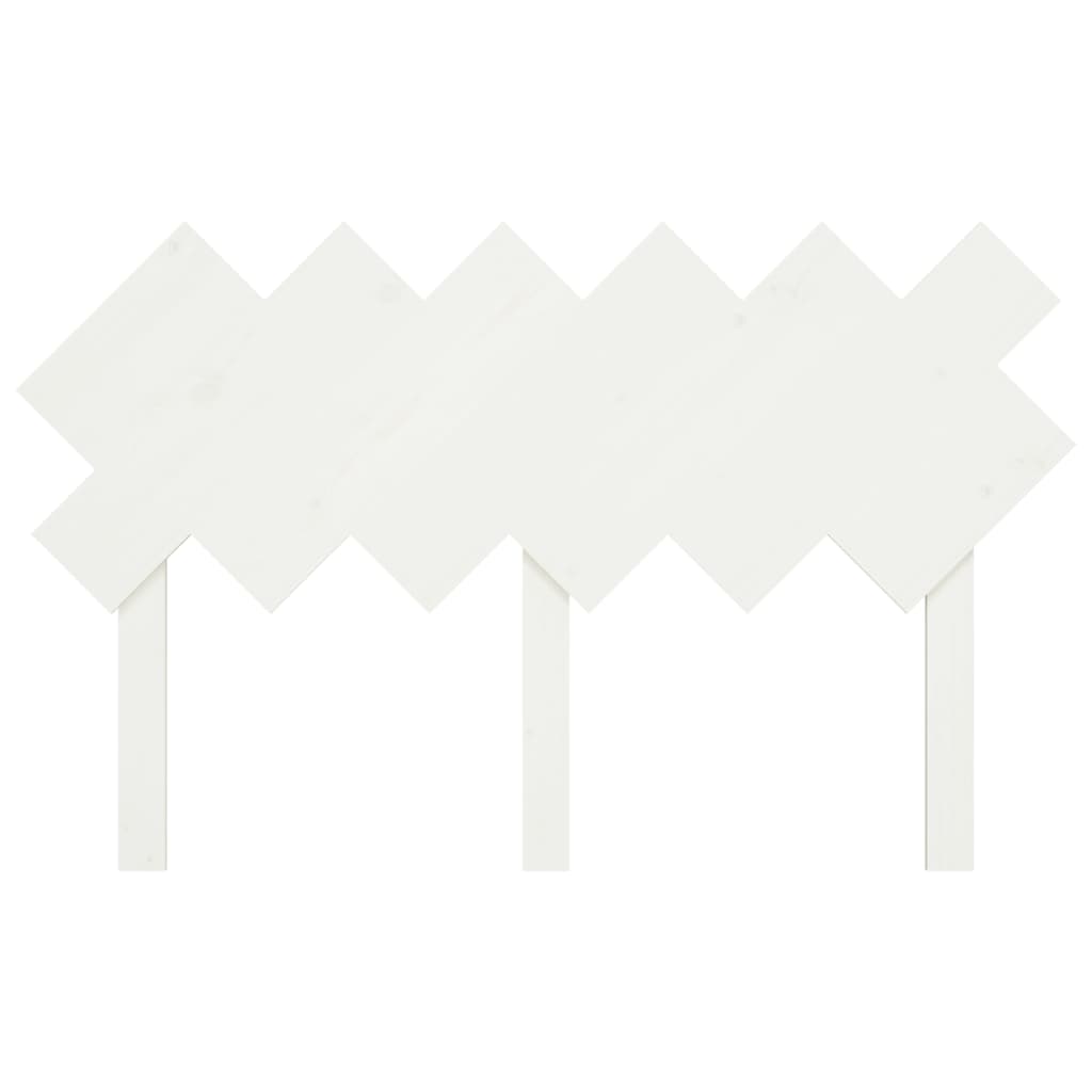 Bed Headboard White 132x3x81 cm Solid Pine