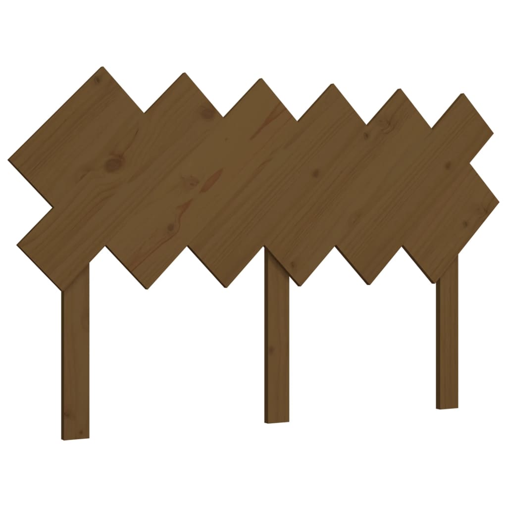 Bed headboard honey brown 132x3x81 cm solid pine wood
