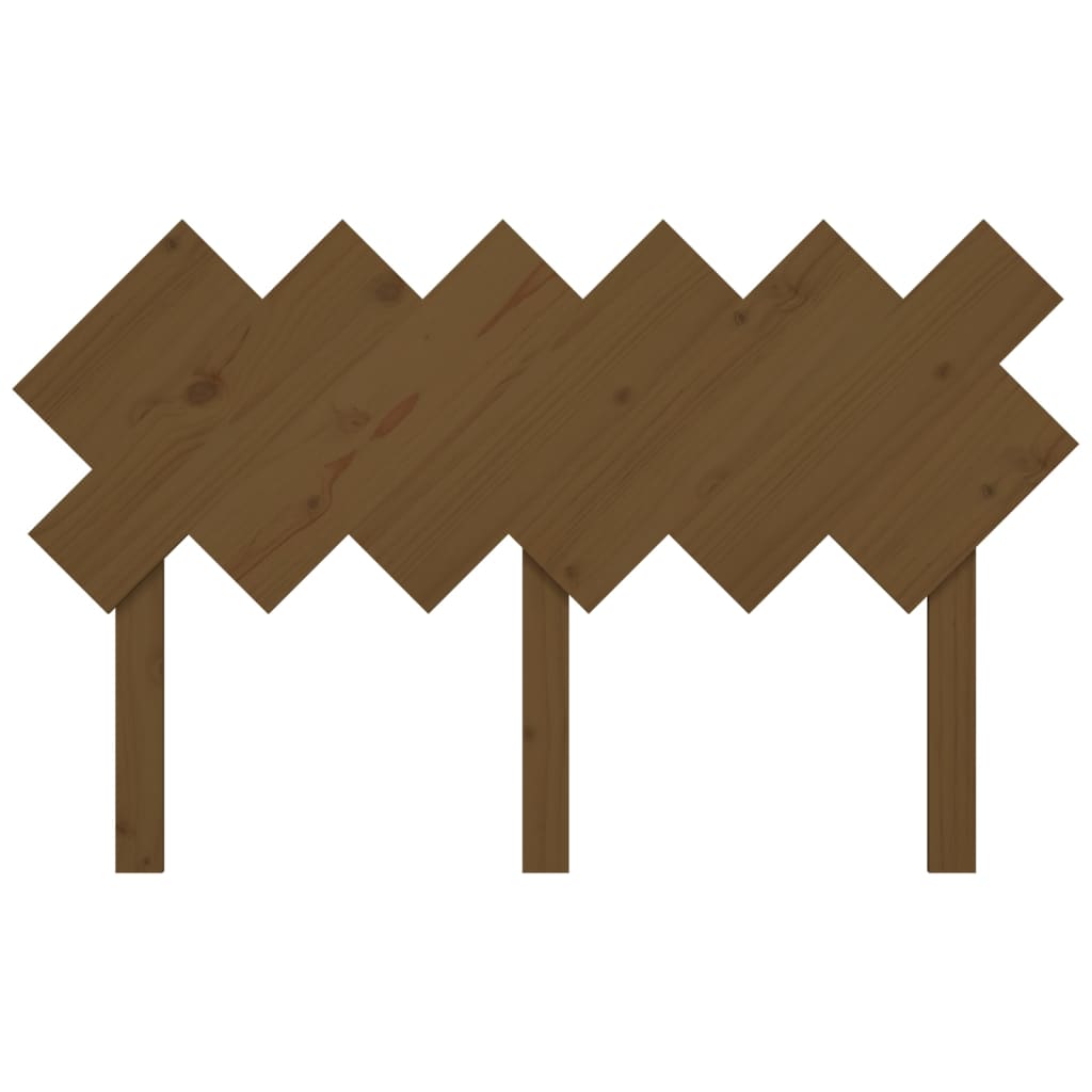 Bed headboard honey brown 132x3x81 cm solid pine wood