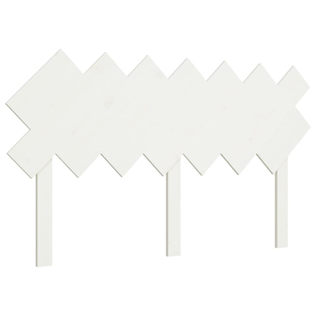 Bed Headboard White 141x3x80.5 cm Solid Pine