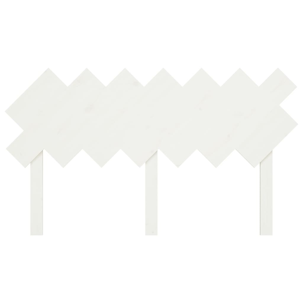 Bed Headboard White 141x3x80.5 cm Solid Pine