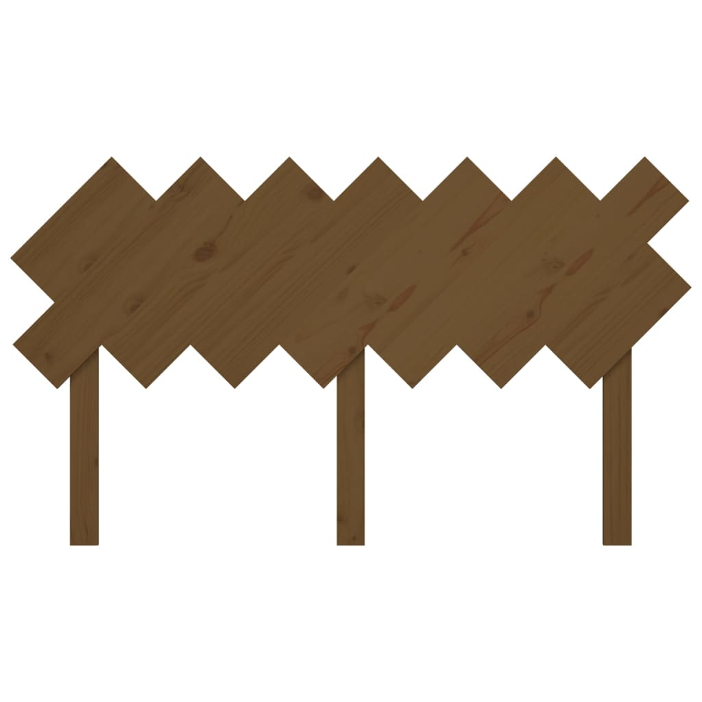 Bed headboard honey brown 151.5x3x81 cm solid pine wood