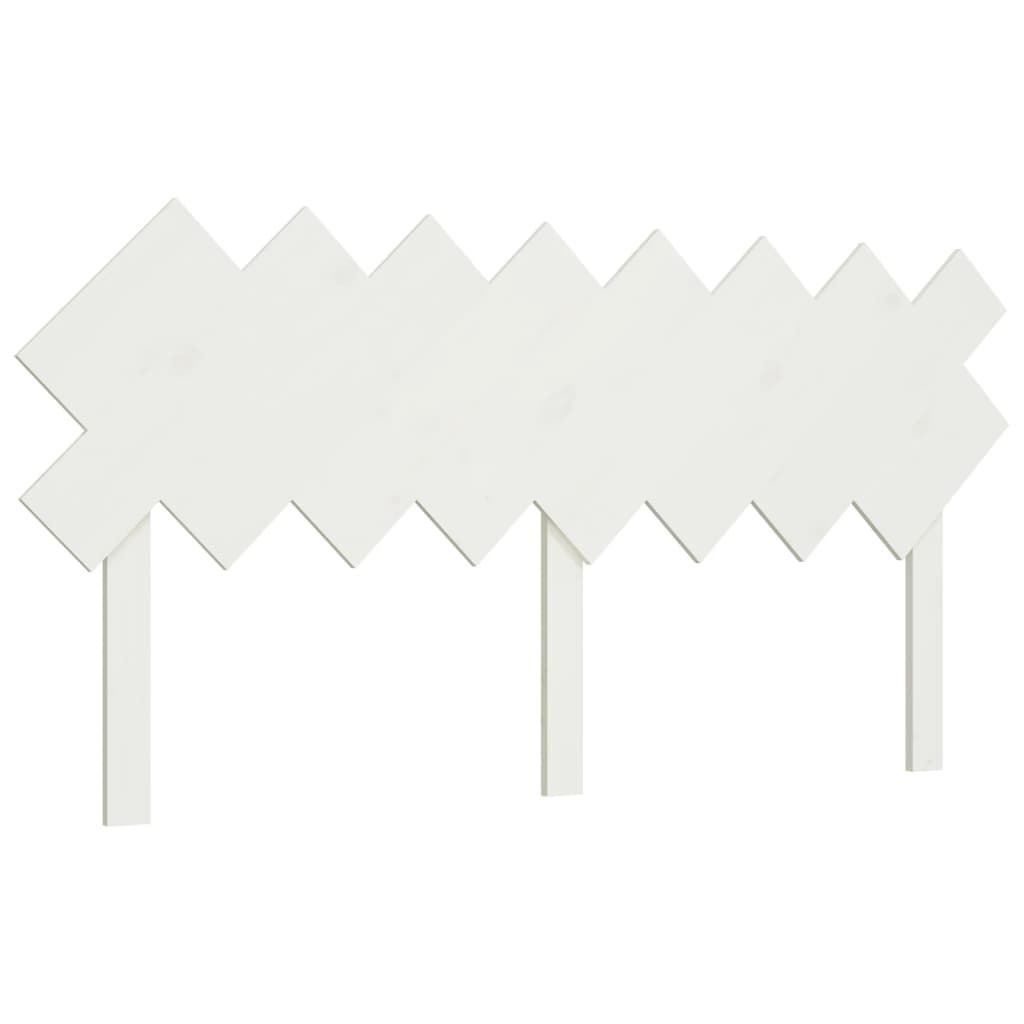 Bed Headboard White 159.5x3x80.5 cm Solid Pine