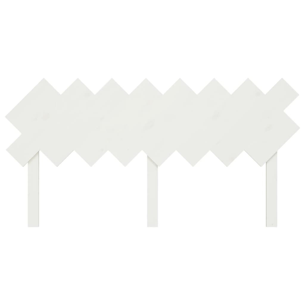 Bed Headboard White 159.5x3x80.5 cm Solid Pine