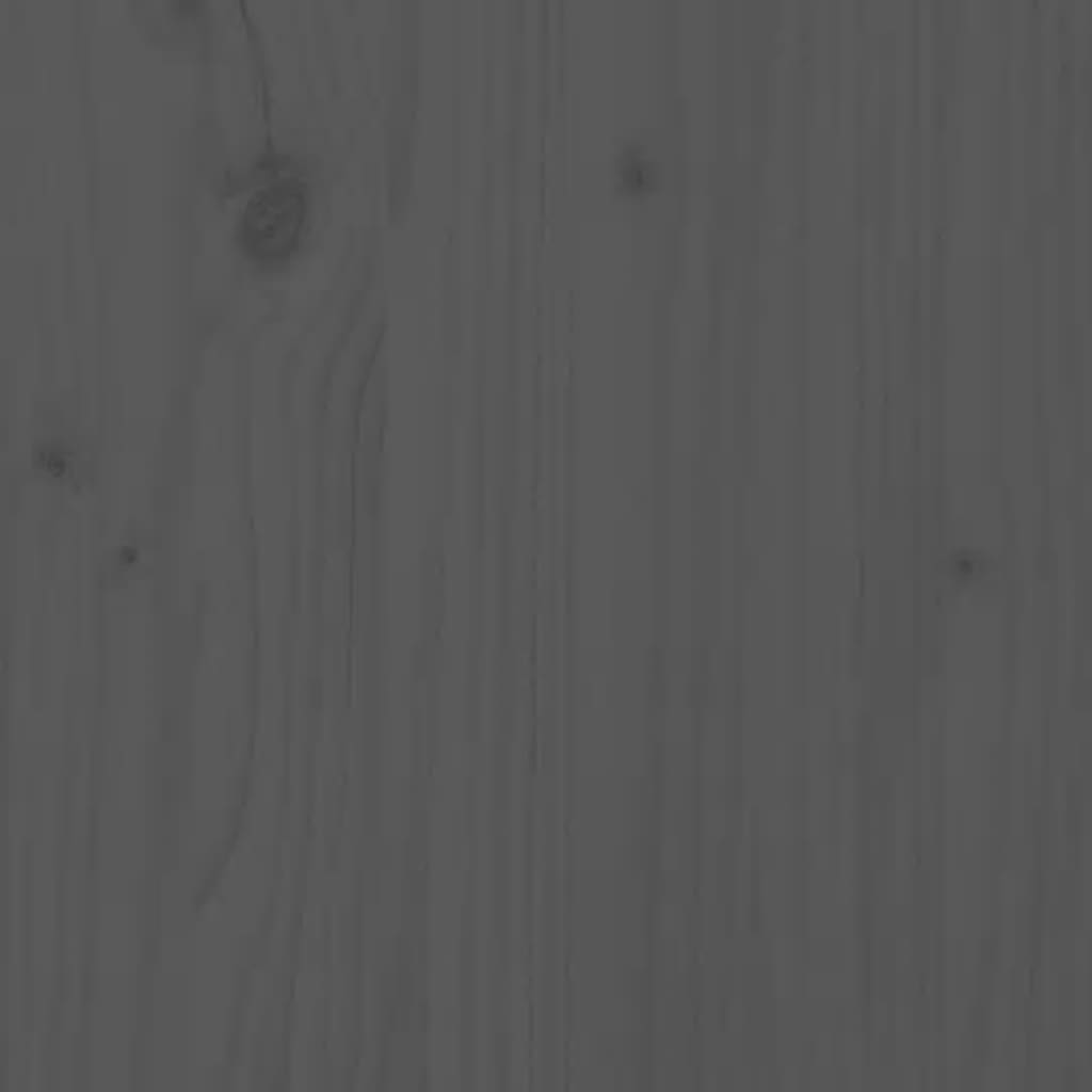 Bed Headboard Grey 159.5x3x80.5 cm Solid Pine