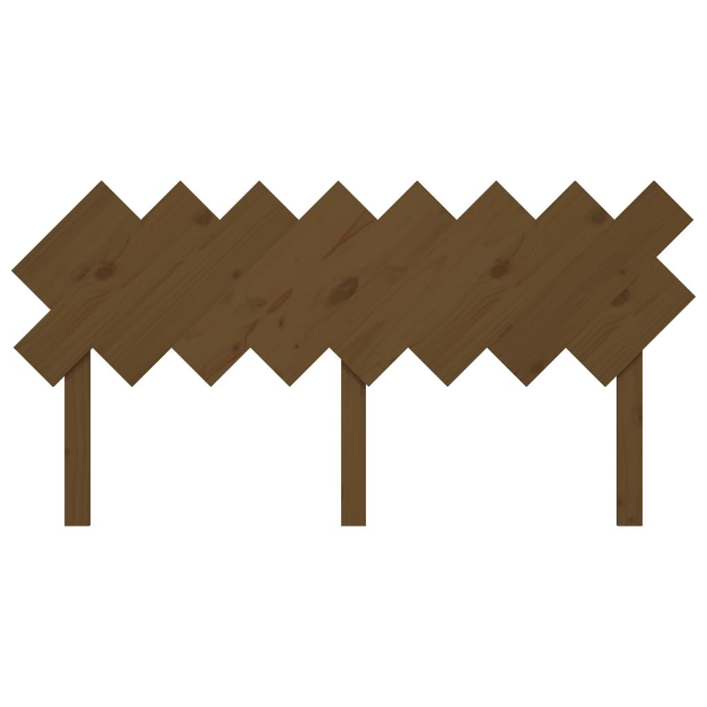 Bed headboard honey brown 159.5x3x80.5 cm solid pine wood