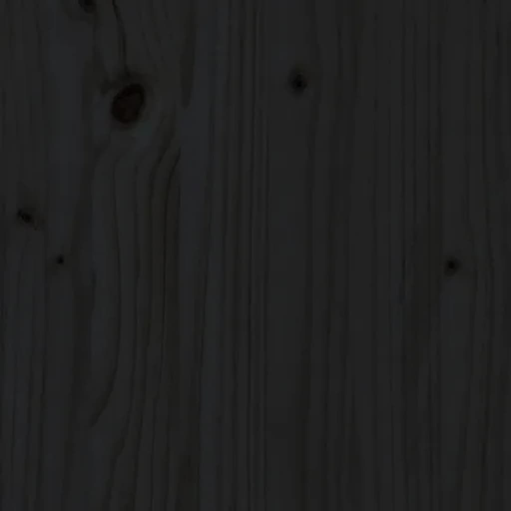 Bed Headboard Black 159.5x3x80.5 cm Solid Pine