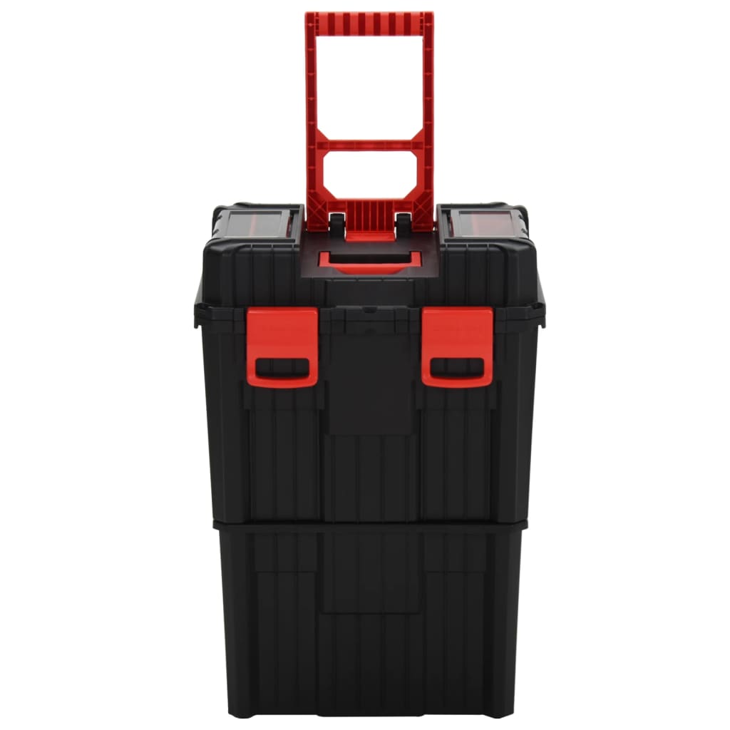 Werkzeug-Trolley Schwarz und Rot Polypropylen