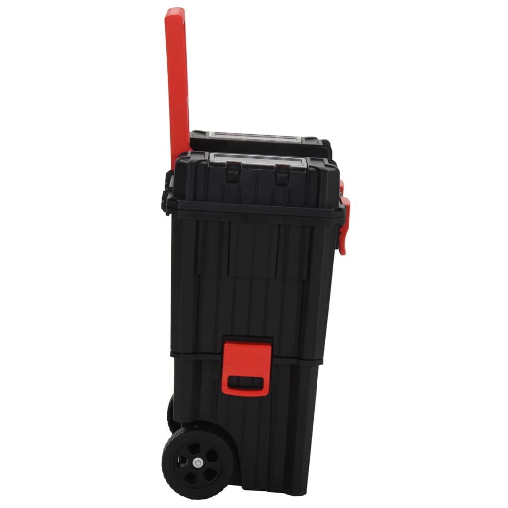 Werkzeug-Trolley Schwarz und Rot Polypropylen