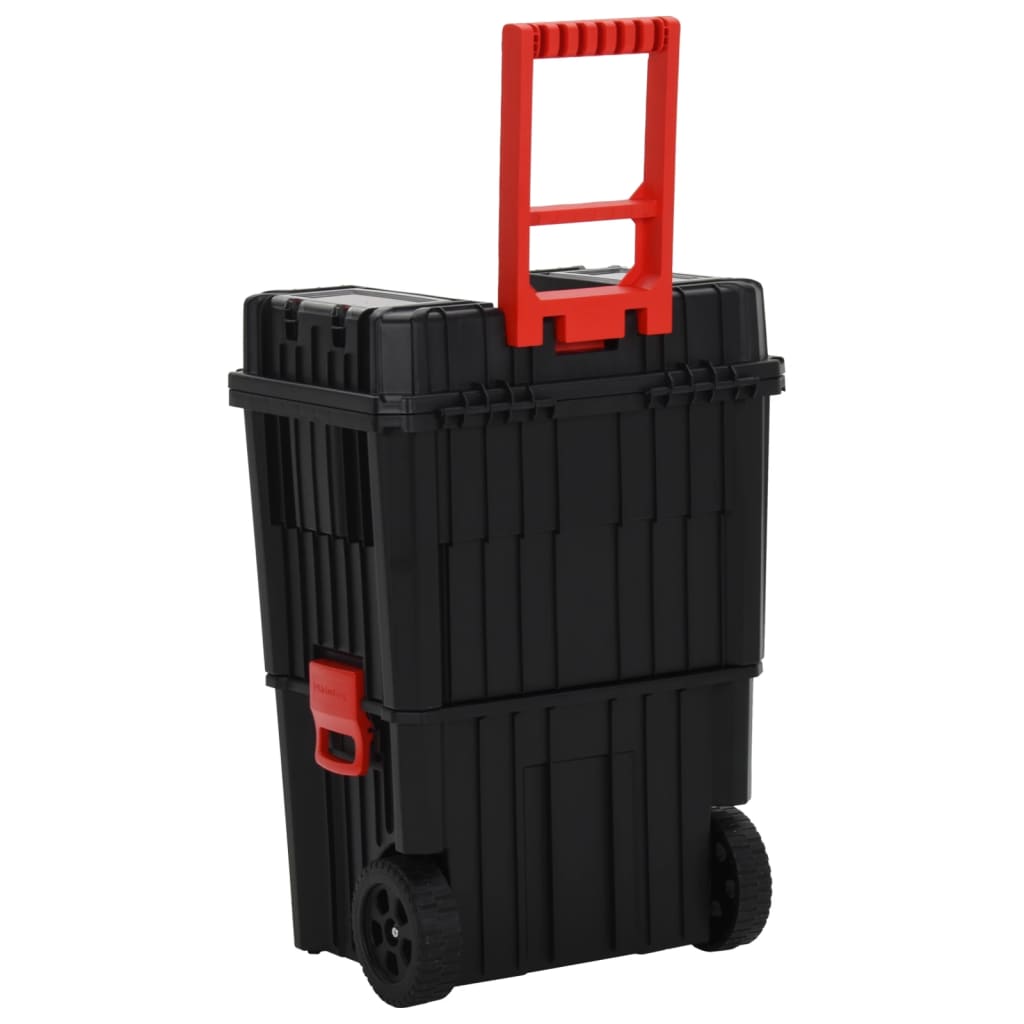 Werkzeug-Trolley Schwarz und Rot Polypropylen