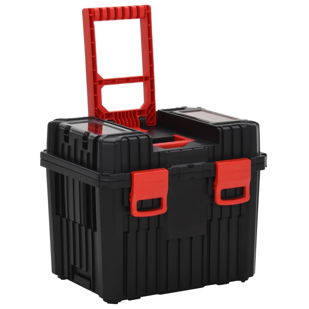 Werkzeug-Trolley Schwarz und Rot Polypropylen