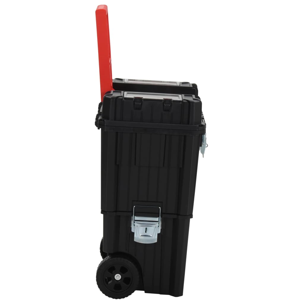 Werkzeug-Trolley Schwarz und Rot Polypropylen
