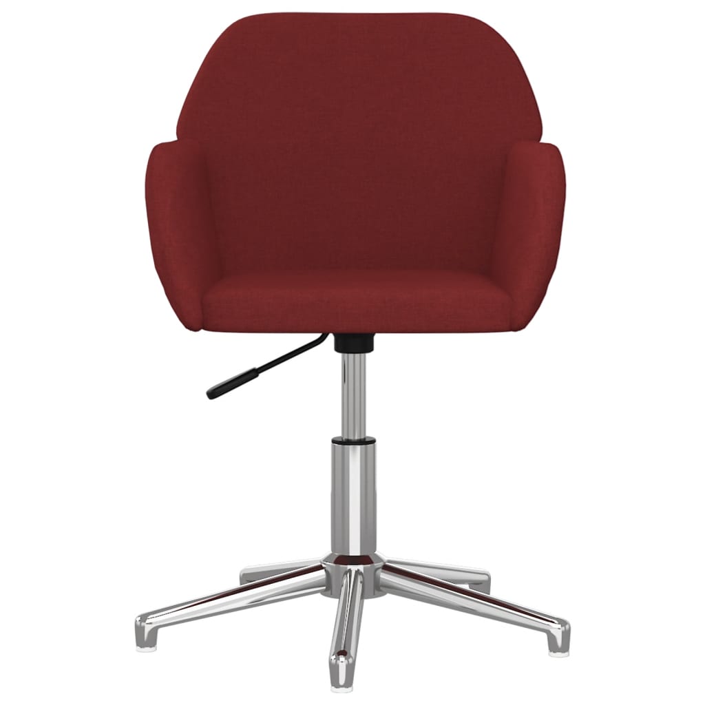 Dining chairs 2 pcs. Swivel wine red fabric
