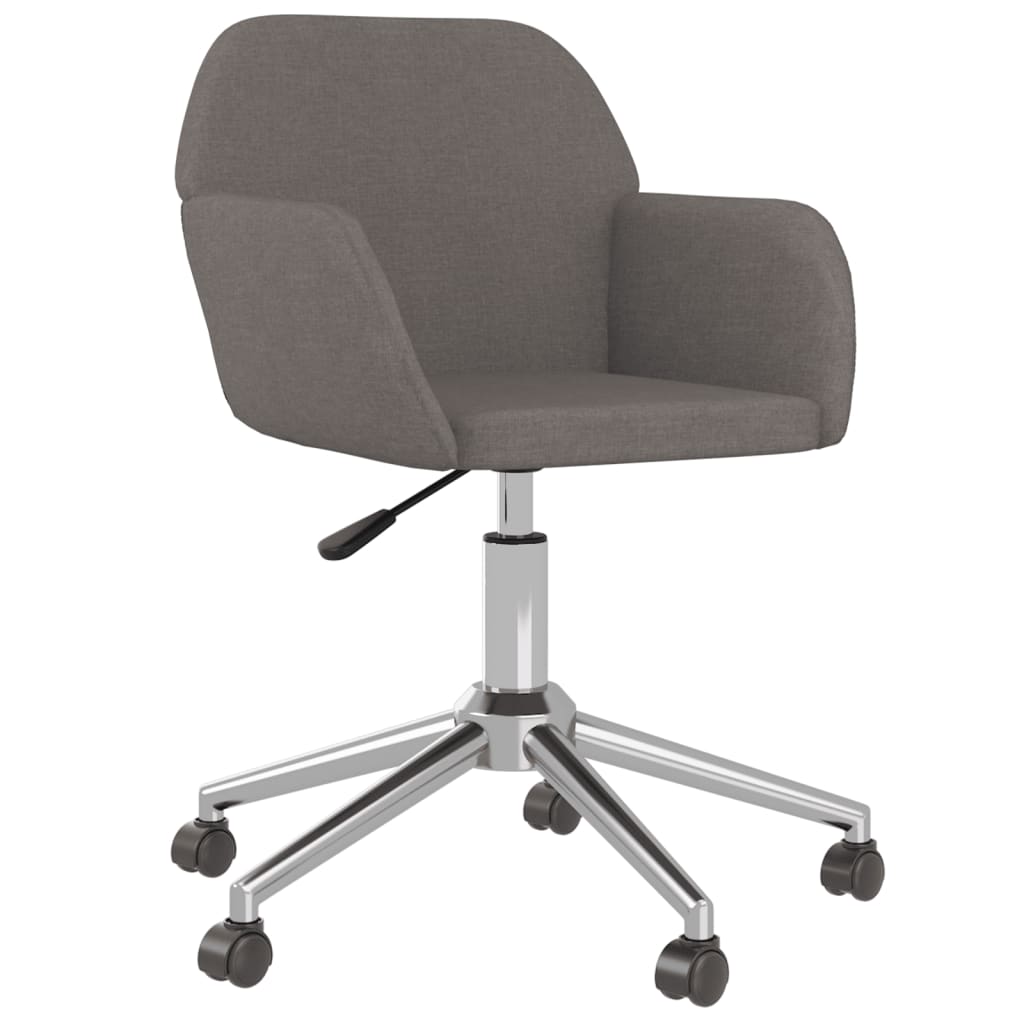 Dining chairs 2 pcs. Swivel dark grey fabric