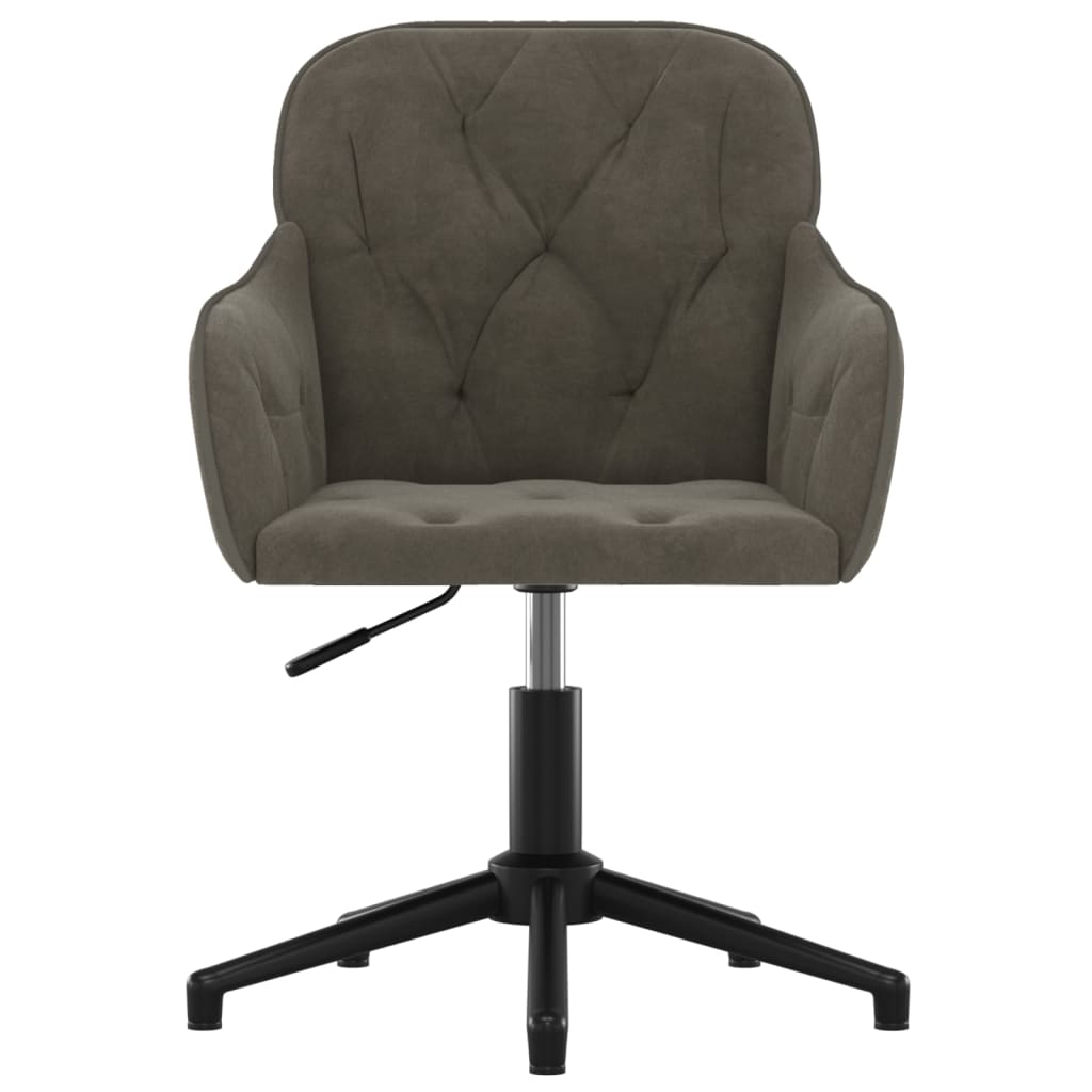 Dining Chairs 2 pcs. Swivel Dark Grey Velvet