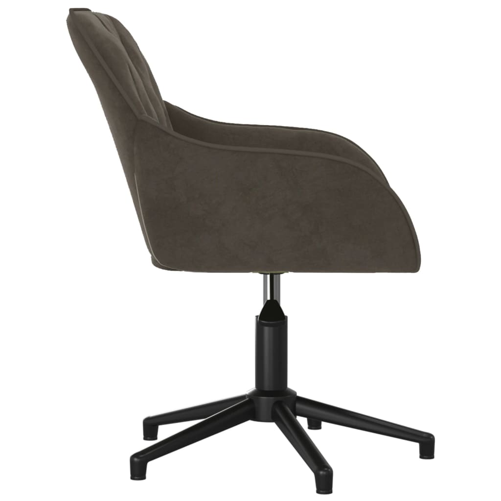 Dining Chairs 2 pcs. Swivel Dark Grey Velvet