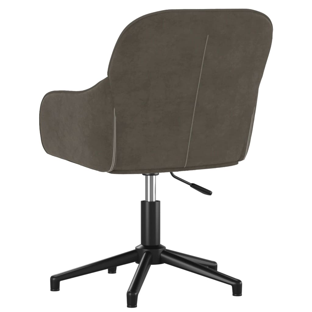 Dining Chairs 2 pcs. Swivel Dark Grey Velvet