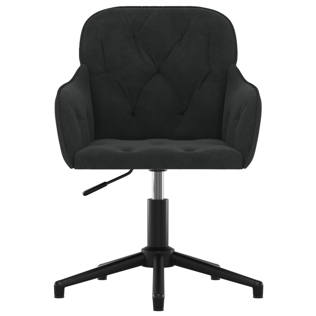 Dining Chairs 2 pcs. Swivel Black Velvet