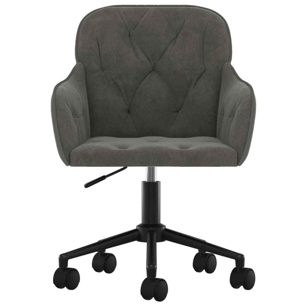 Dining Chairs 2 pcs. Swivel Dark Grey Velvet