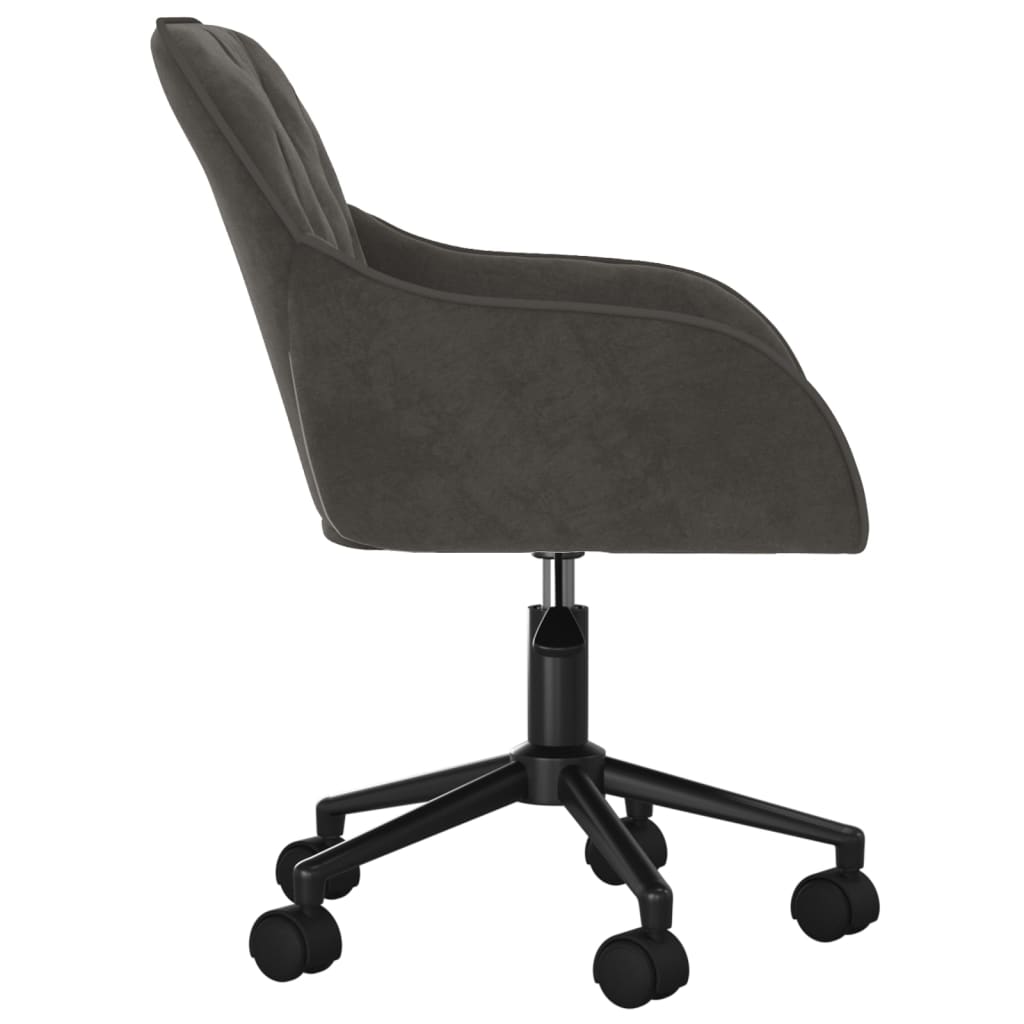 Dining Chairs 2 pcs. Swivel Dark Grey Velvet