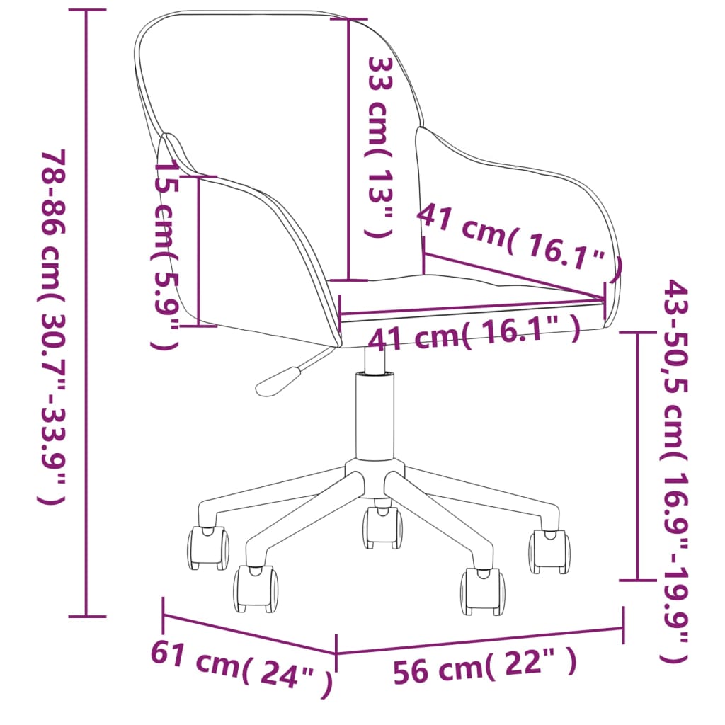 Dining Chairs 2 pcs. Swivel Dark Grey Velvet