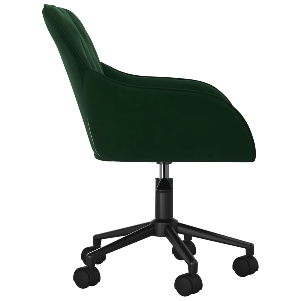 Dining Chairs 2 pcs. Swivel Dark Green Velvet