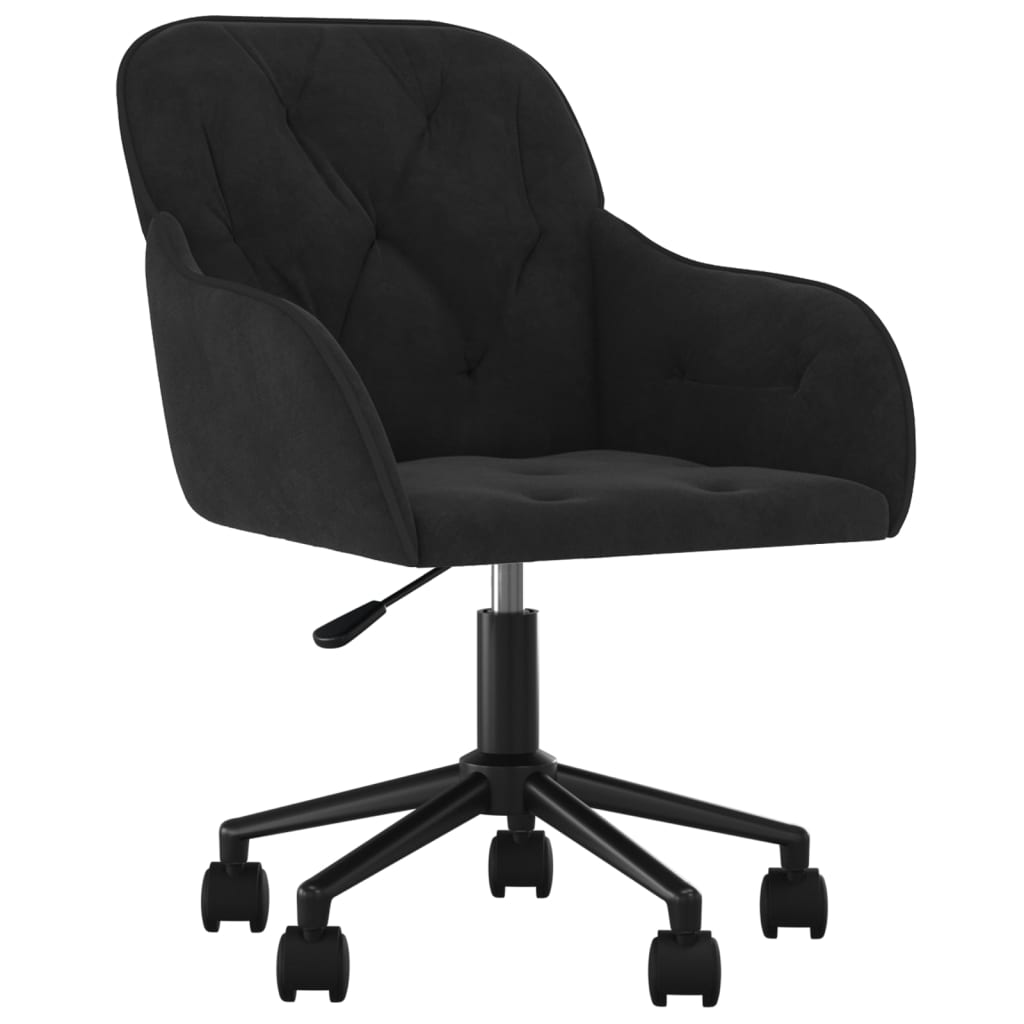 Dining Chairs 2 pcs. Swivel Black Velvet