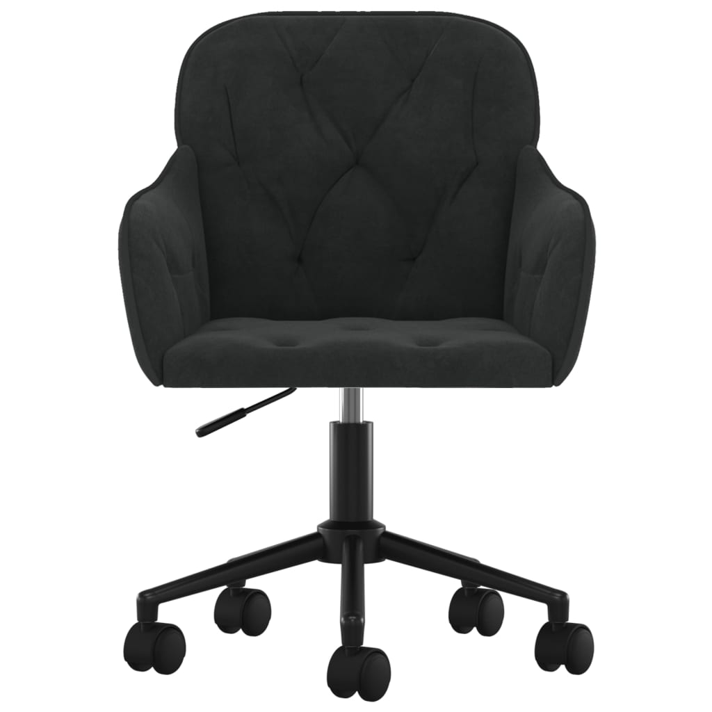 Dining Chairs 2 pcs. Swivel Black Velvet